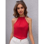 Keyhole Back Halter Top