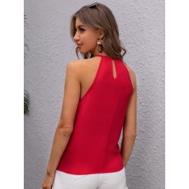 Keyhole Back Halter Top