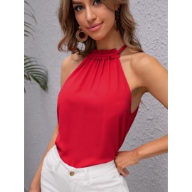 Keyhole Back Halter Top