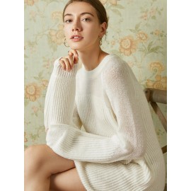 Wool & Mohair Raglan Sleeve Sweater Dress