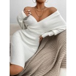 Batwing Sleeve Sweater Bodycon Dress