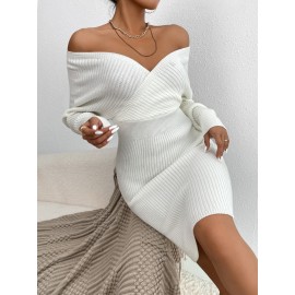 Batwing Sleeve Sweater Bodycon Dress