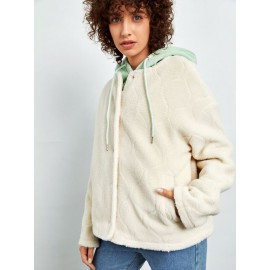 Quilted Drop Shoulder Fleece Coat