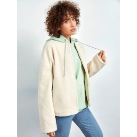 Quilted Drop Shoulder Fleece Coat