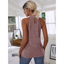 Keyhole Back Halter Top