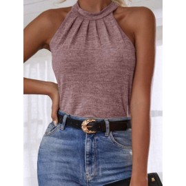 Keyhole Back Halter Top