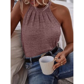 Keyhole Back Halter Top