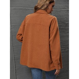 Patched Pocket Drop Shoulder Coat