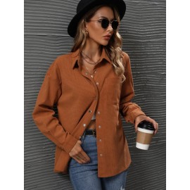 Patched Pocket Drop Shoulder Coat