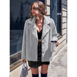 Lapel Collar Single Breasted Coat