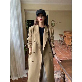 Lapel Neck Double Breasted Coat