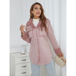 Flap Pocket Teddy Lined Coat