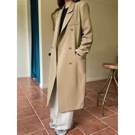 Lapel Neck Double Breasted Coat