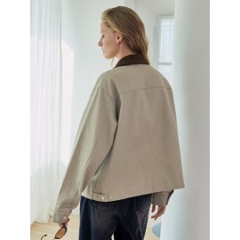 Flap Pocket Drop Shoulder Jacket