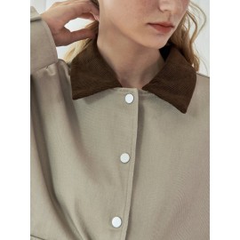 Flap Pocket Drop Shoulder Jacket