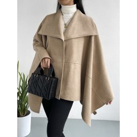 Waterfall Collar Cloak Sleeve Cape Coat