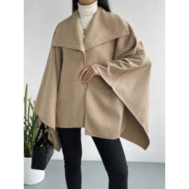 Waterfall Collar Cloak Sleeve Cape Coat