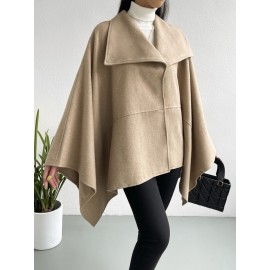 Waterfall Collar Cloak Sleeve Cape Coat